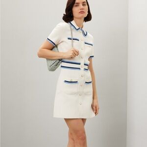 White Tweed Maje Risal Dress size 36 / 2-4